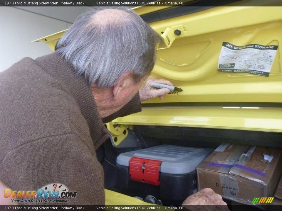 1970 Ford Mustang Sidewinder Yellow / Black Photo #20