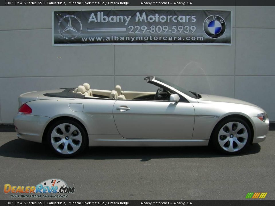 2007 BMW 6 Series 650i Convertible Mineral Silver Metallic / Cream Beige Photo #1