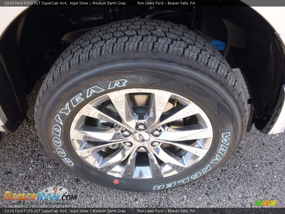2016 Ford F150 XLT SuperCab 4x4 Ingot Silver / Medium Earth Gray Photo #9