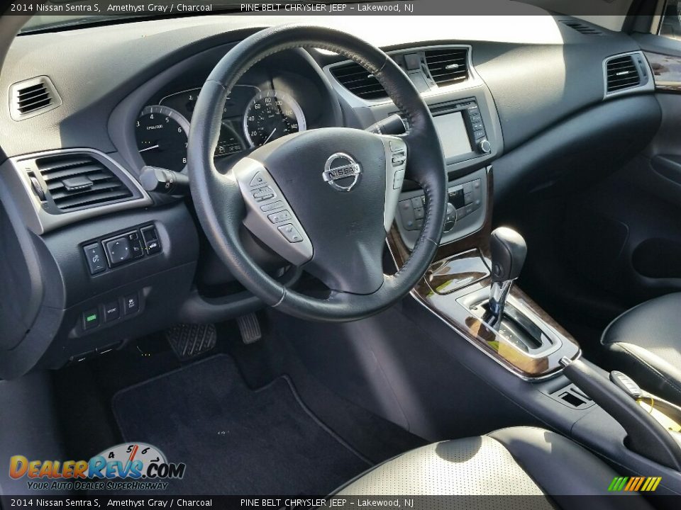 2014 Nissan Sentra S Amethyst Gray / Charcoal Photo #23