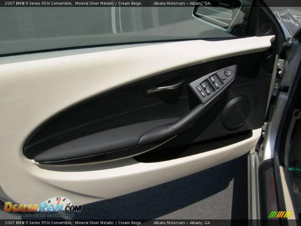 2007 BMW 6 Series 650i Convertible Mineral Silver Metallic / Cream Beige Photo #9
