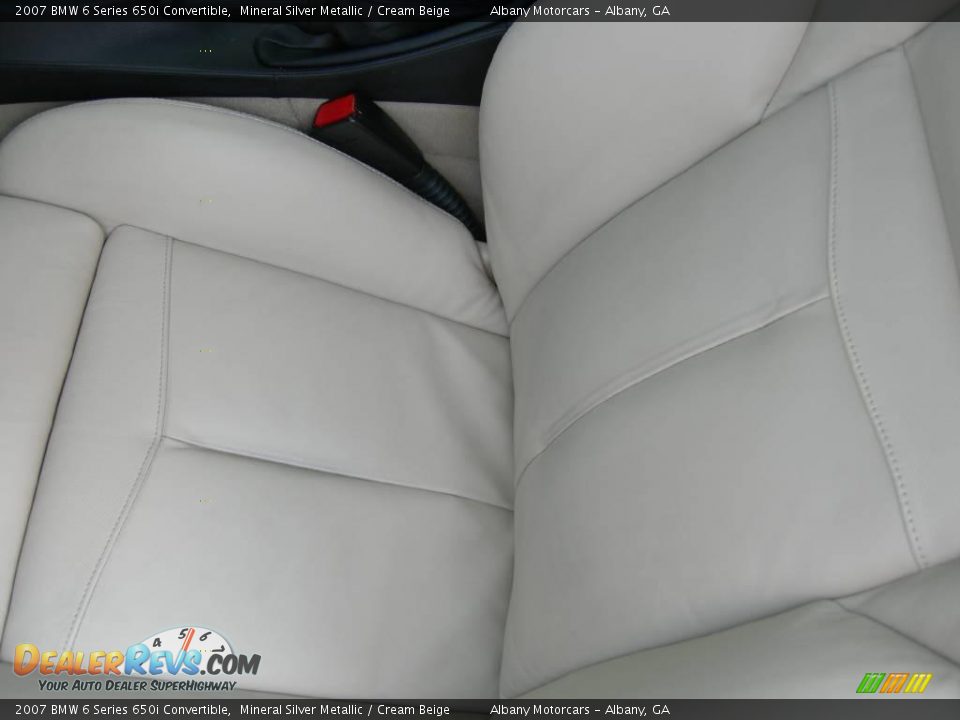 2007 BMW 6 Series 650i Convertible Mineral Silver Metallic / Cream Beige Photo #10