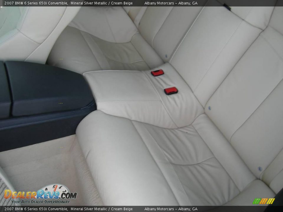 2007 BMW 6 Series 650i Convertible Mineral Silver Metallic / Cream Beige Photo #12