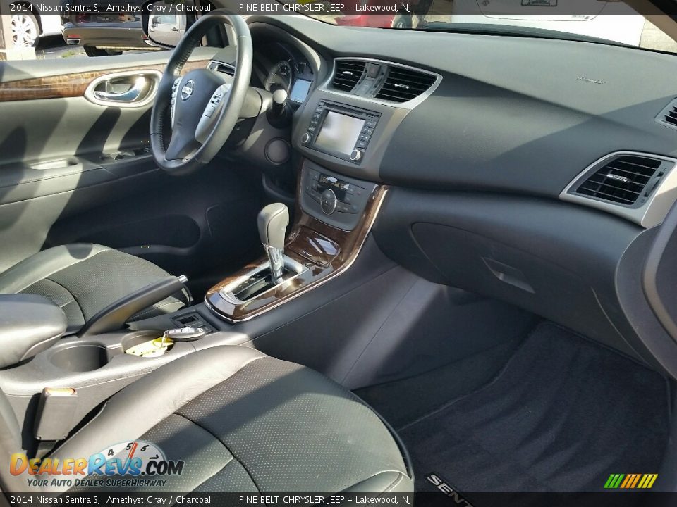 2014 Nissan Sentra S Amethyst Gray / Charcoal Photo #30