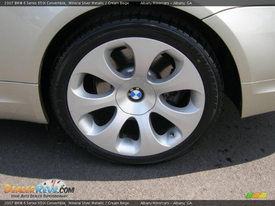 2007 BMW 6 Series 650i Convertible Mineral Silver Metallic / Cream Beige Photo #13