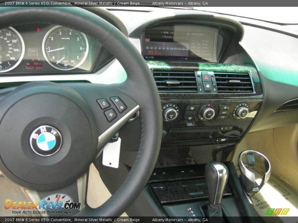 2007 BMW 6 Series 650i Convertible Mineral Silver Metallic / Cream Beige Photo #14