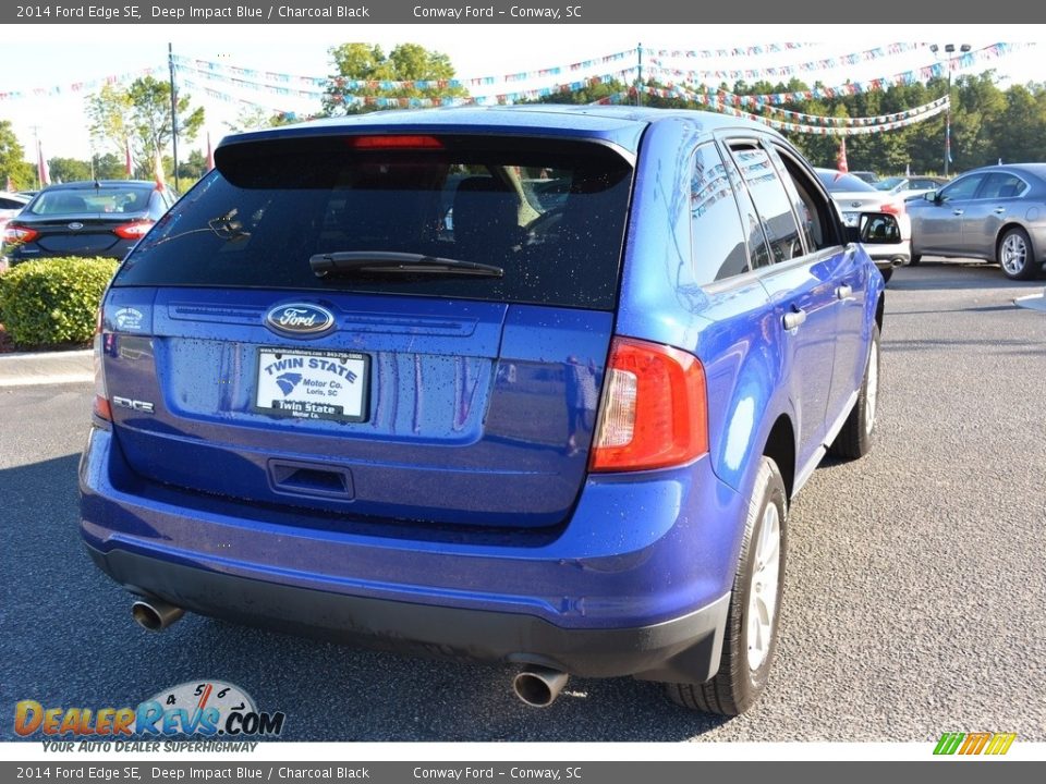 2014 Ford Edge SE Deep Impact Blue / Charcoal Black Photo #3