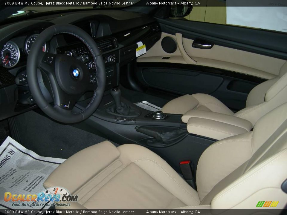 Bamboo Beige Novillo Leather Interior - 2009 BMW M3 Coupe Photo #4