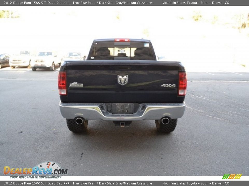 2012 Dodge Ram 1500 SLT Quad Cab 4x4 True Blue Pearl / Dark Slate Gray/Medium Graystone Photo #3