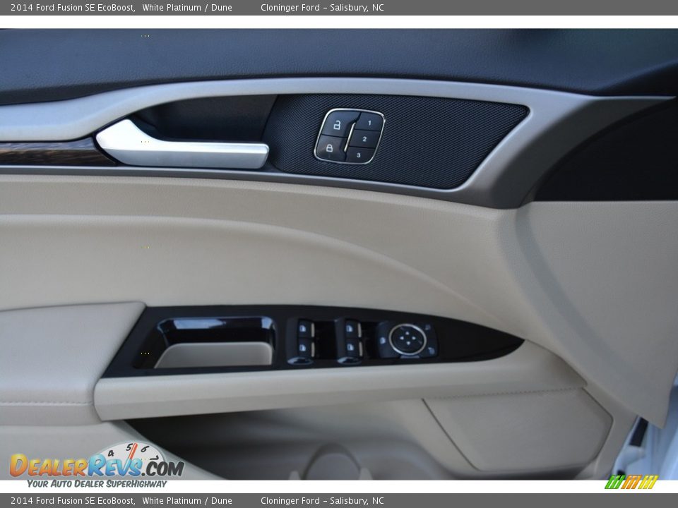 2014 Ford Fusion SE EcoBoost White Platinum / Dune Photo #8