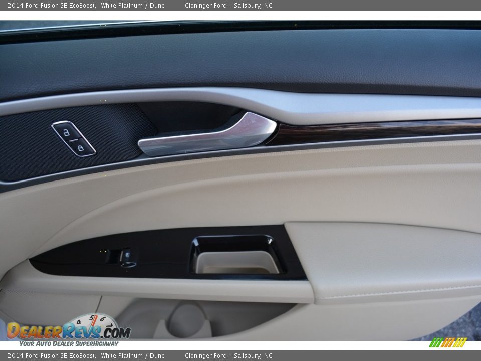 2014 Ford Fusion SE EcoBoost White Platinum / Dune Photo #15