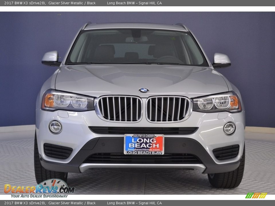 2017 BMW X3 sDrive28i Glacier Silver Metallic / Black Photo #2
