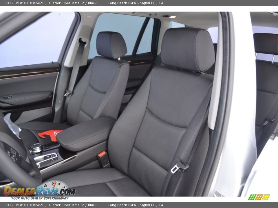 2017 BMW X3 sDrive28i Glacier Silver Metallic / Black Photo #8