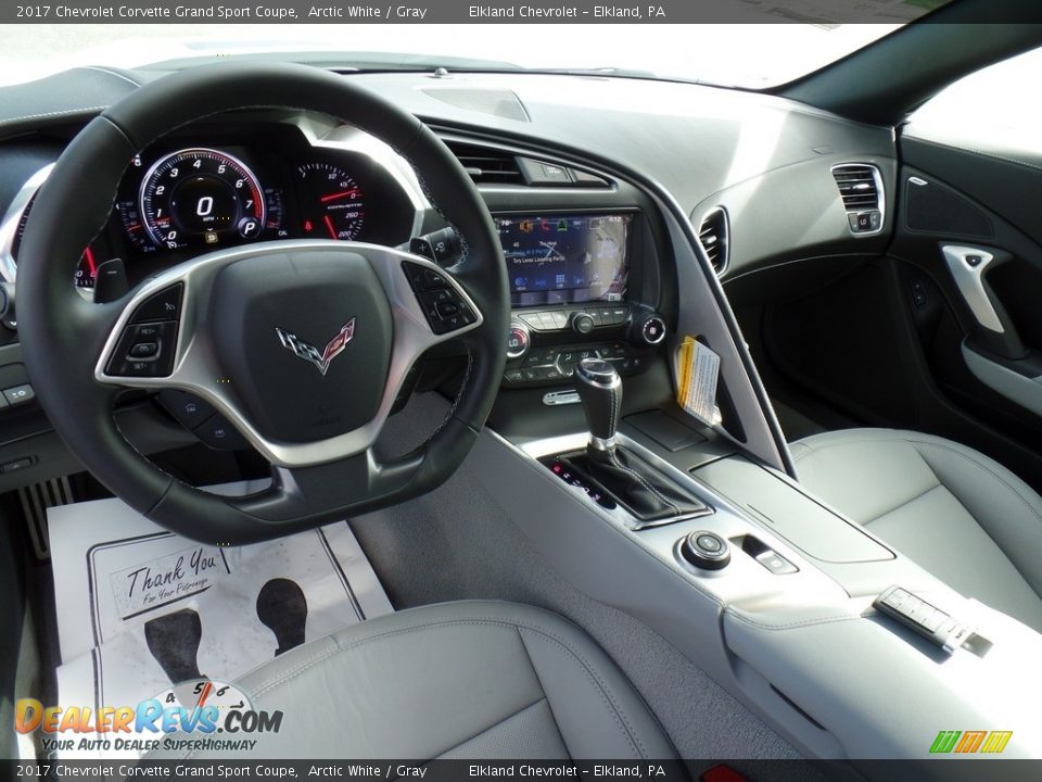 Gray Interior - 2017 Chevrolet Corvette Grand Sport Coupe Photo #23