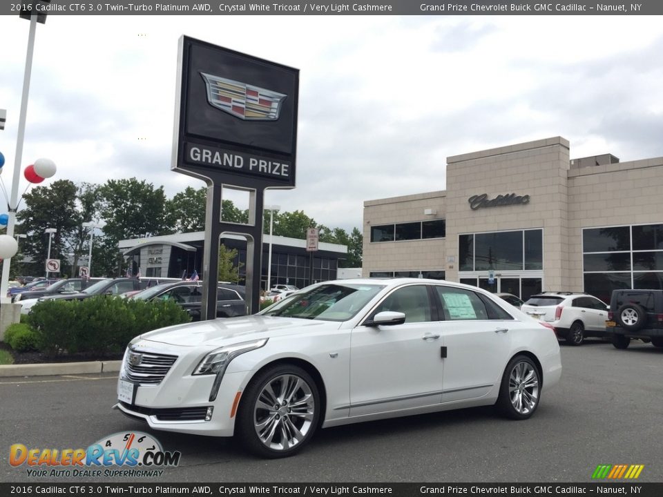 2016 Cadillac CT6 3.0 Twin-Turbo Platinum AWD Crystal White Tricoat / Very Light Cashmere Photo #1