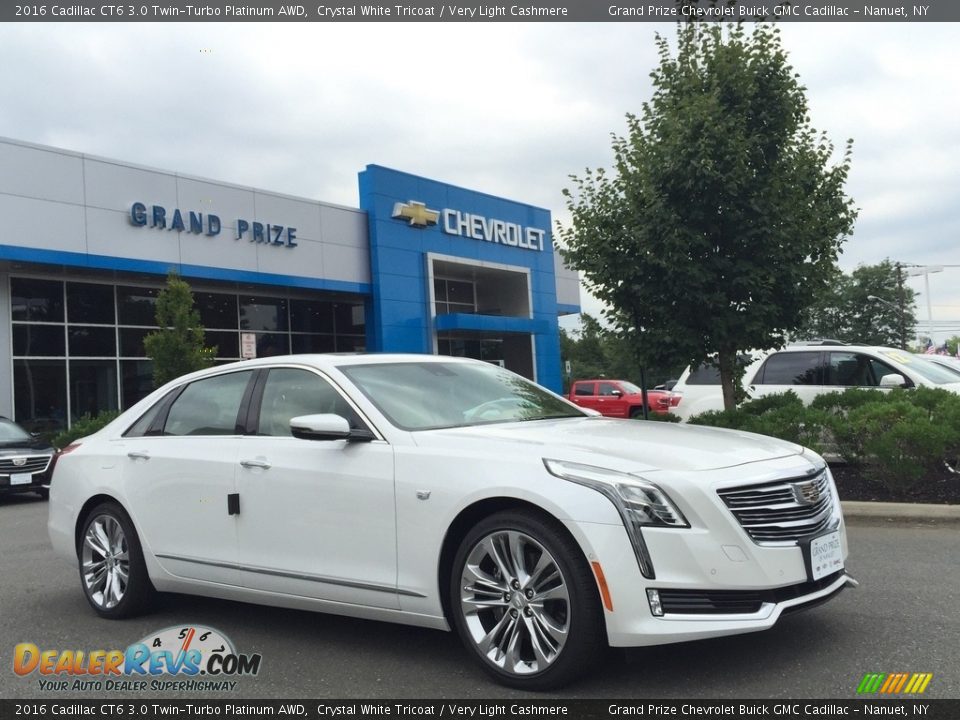 2016 Cadillac CT6 3.0 Twin-Turbo Platinum AWD Crystal White Tricoat / Very Light Cashmere Photo #3