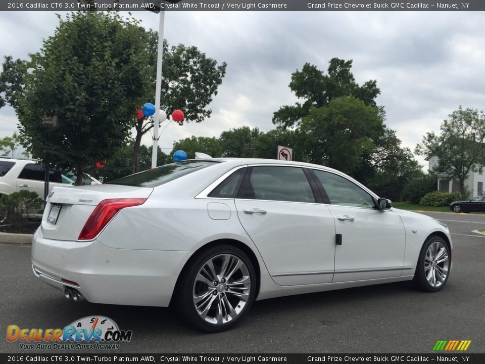 2016 Cadillac CT6 3.0 Twin-Turbo Platinum AWD Crystal White Tricoat / Very Light Cashmere Photo #4