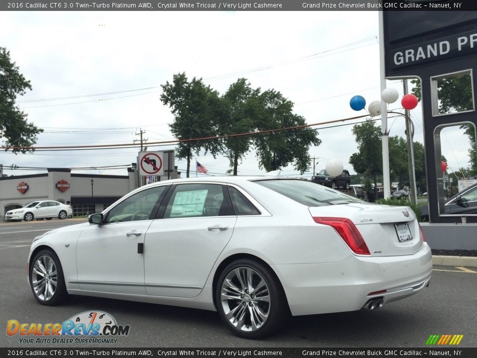 2016 Cadillac CT6 3.0 Twin-Turbo Platinum AWD Crystal White Tricoat / Very Light Cashmere Photo #6
