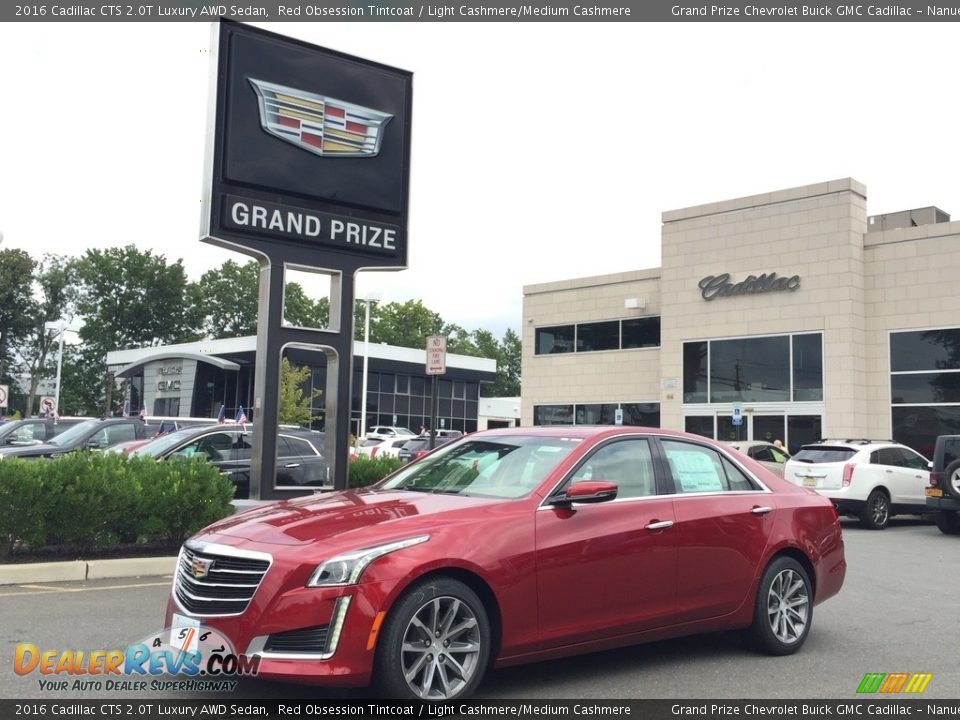 2016 Cadillac CTS 2.0T Luxury AWD Sedan Red Obsession Tintcoat / Light Cashmere/Medium Cashmere Photo #1