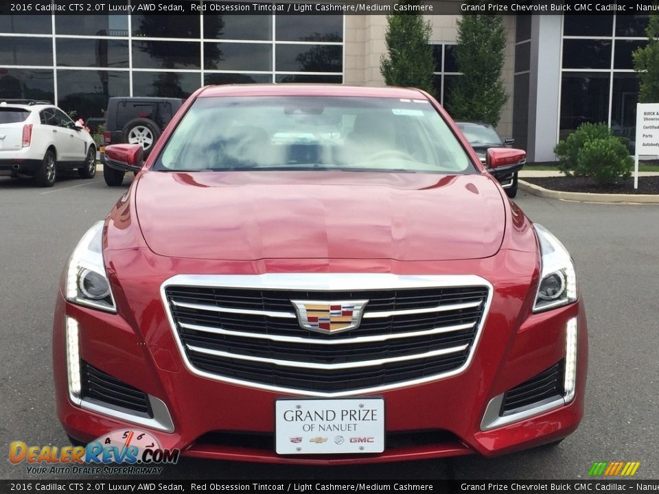 2016 Cadillac CTS 2.0T Luxury AWD Sedan Red Obsession Tintcoat / Light Cashmere/Medium Cashmere Photo #2