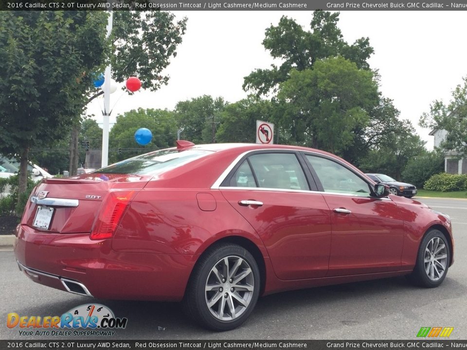 2016 Cadillac CTS 2.0T Luxury AWD Sedan Red Obsession Tintcoat / Light Cashmere/Medium Cashmere Photo #4