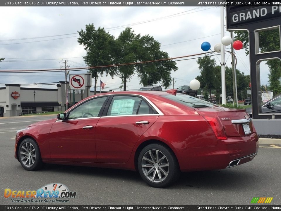2016 Cadillac CTS 2.0T Luxury AWD Sedan Red Obsession Tintcoat / Light Cashmere/Medium Cashmere Photo #6