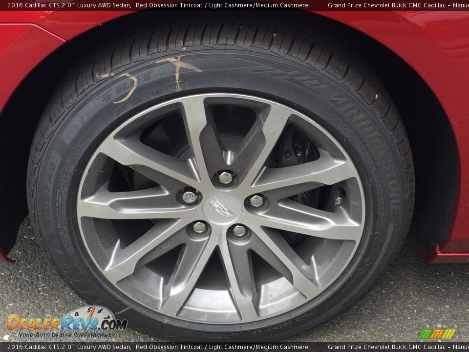 2016 Cadillac CTS 2.0T Luxury AWD Sedan Red Obsession Tintcoat / Light Cashmere/Medium Cashmere Photo #10