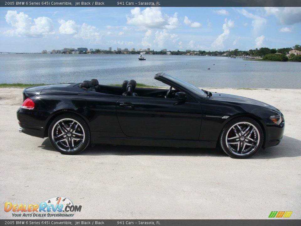 2005 BMW 6 Series 645i Convertible Jet Black / Black Photo #8