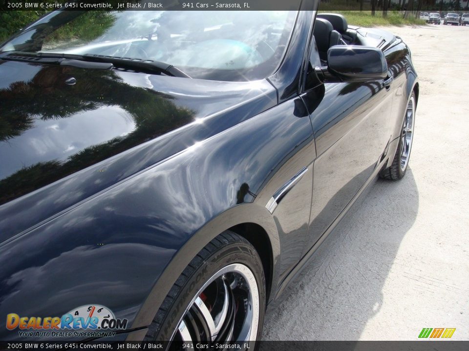 2005 BMW 6 Series 645i Convertible Jet Black / Black Photo #10