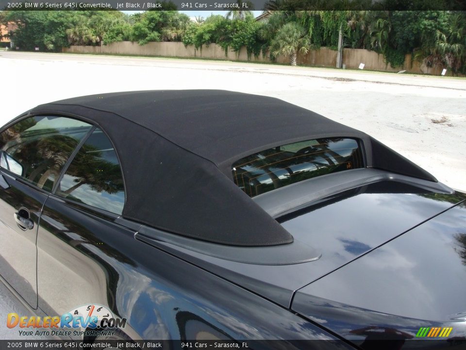 2005 BMW 6 Series 645i Convertible Jet Black / Black Photo #22