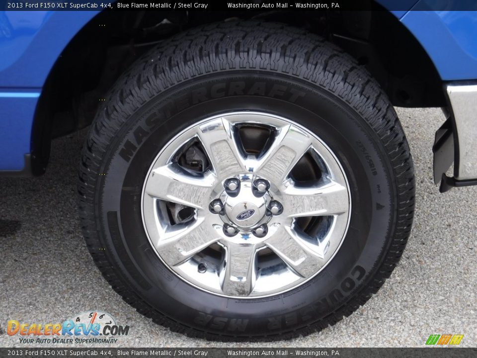 2013 Ford F150 XLT SuperCab 4x4 Blue Flame Metallic / Steel Gray Photo #3