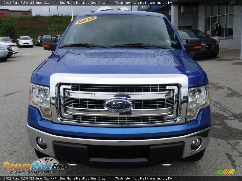2013 Ford F150 XLT SuperCab 4x4 Blue Flame Metallic / Steel Gray Photo #6