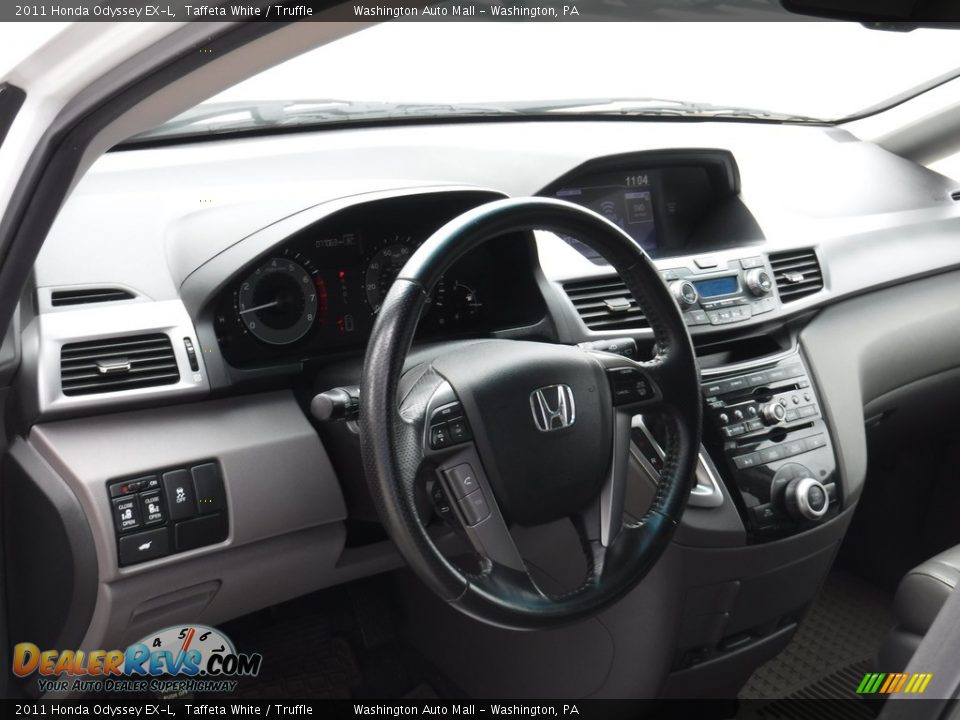 2011 Honda Odyssey EX-L Taffeta White / Truffle Photo #13