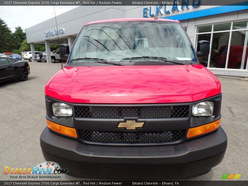 2017 Chevrolet Express 2500 Cargo Extended WT Red Hot / Medium Pewter Photo #2