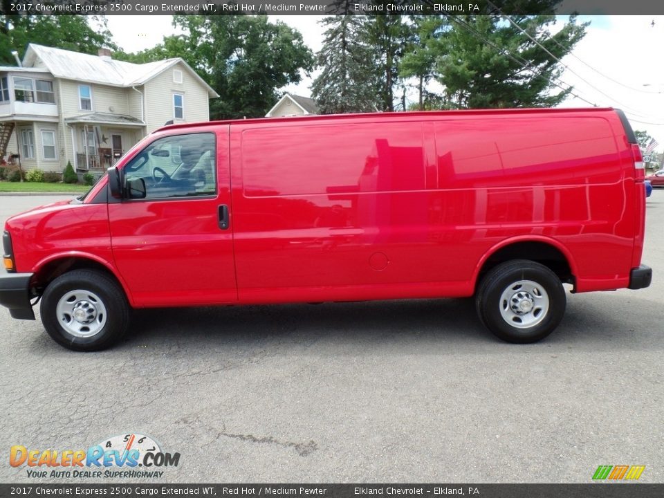 2017 Chevrolet Express 2500 Cargo Extended WT Red Hot / Medium Pewter Photo #4