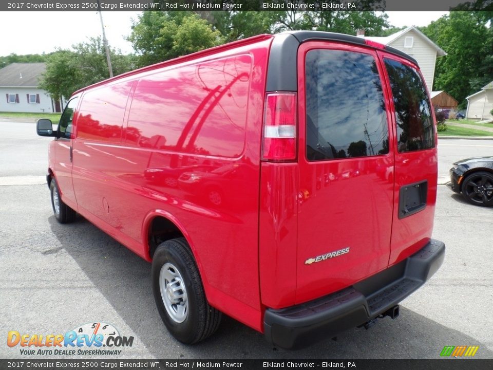 2017 Chevrolet Express 2500 Cargo Extended WT Red Hot / Medium Pewter Photo #5