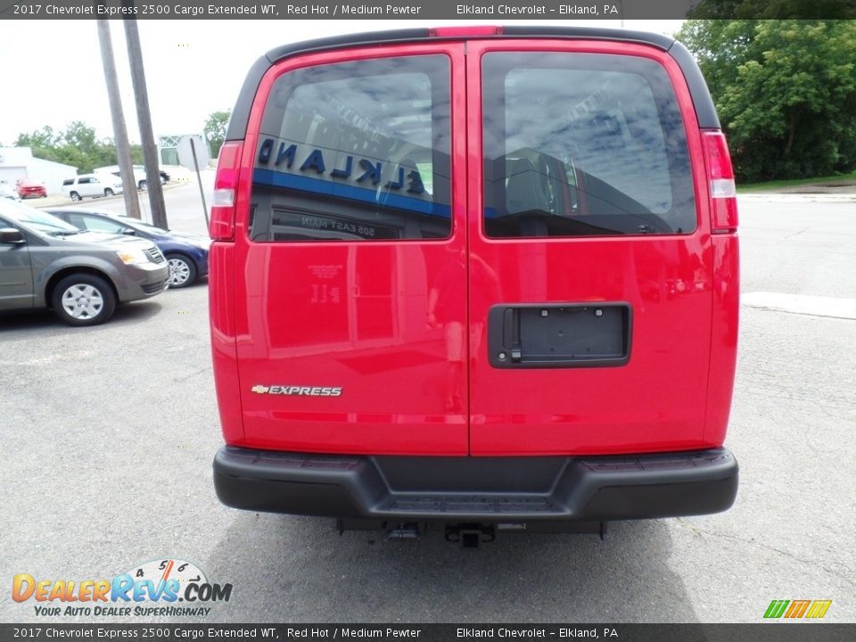 2017 Chevrolet Express 2500 Cargo Extended WT Red Hot / Medium Pewter Photo #6