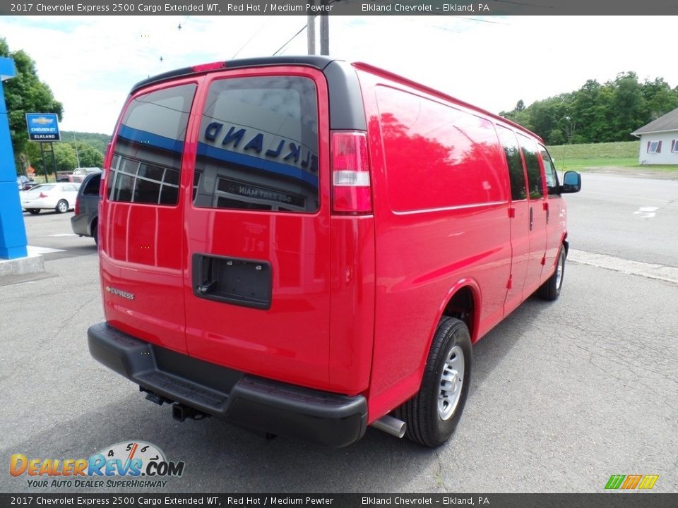 2017 Chevrolet Express 2500 Cargo Extended WT Red Hot / Medium Pewter Photo #7