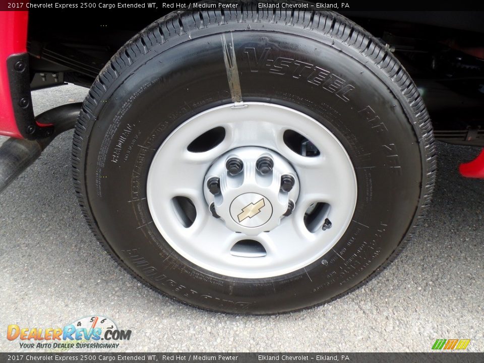 2017 Chevrolet Express 2500 Cargo Extended WT Red Hot / Medium Pewter Photo #9