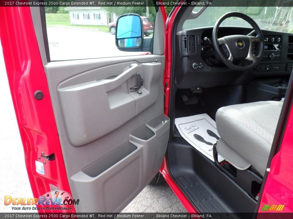 2017 Chevrolet Express 2500 Cargo Extended WT Red Hot / Medium Pewter Photo #12