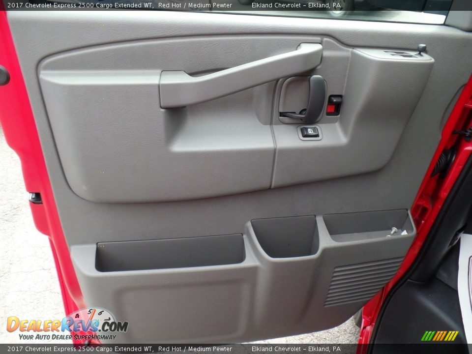 2017 Chevrolet Express 2500 Cargo Extended WT Red Hot / Medium Pewter Photo #13
