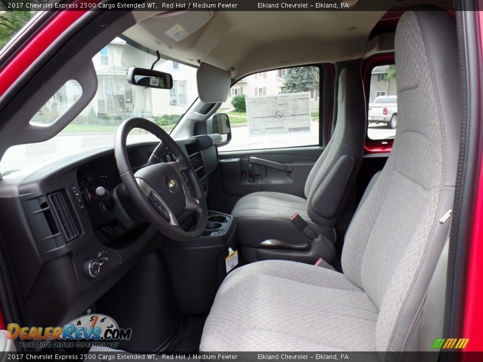 2017 Chevrolet Express 2500 Cargo Extended WT Red Hot / Medium Pewter Photo #16