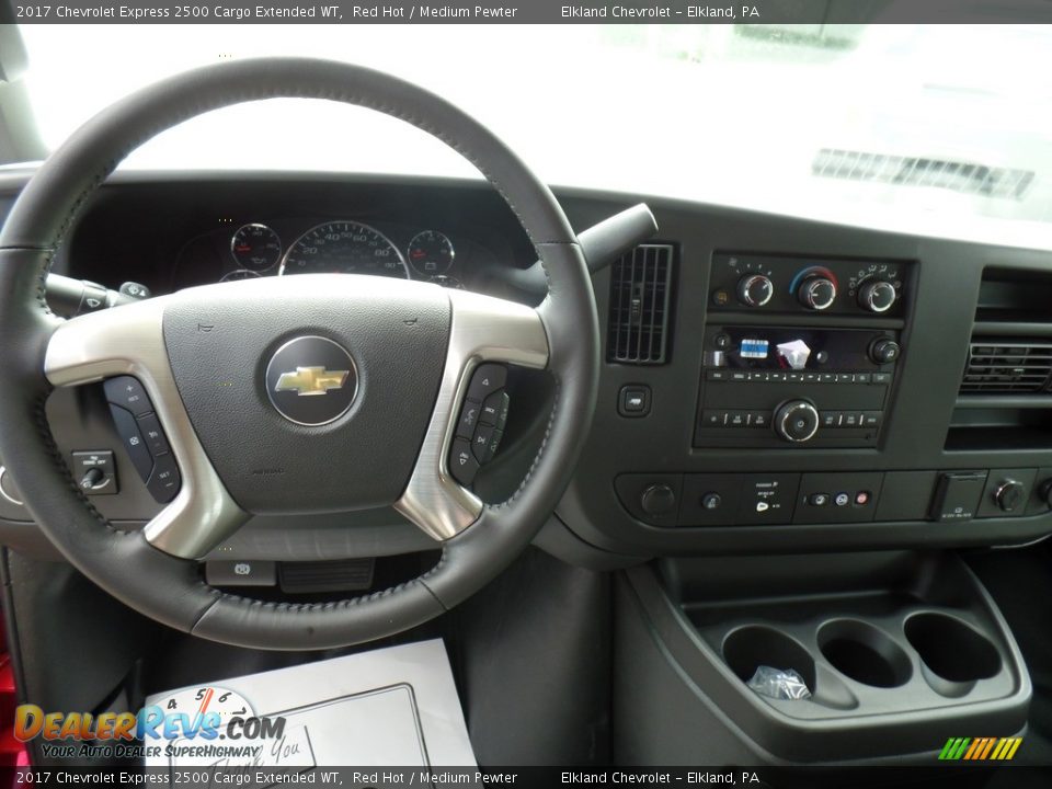 2017 Chevrolet Express 2500 Cargo Extended WT Red Hot / Medium Pewter Photo #18