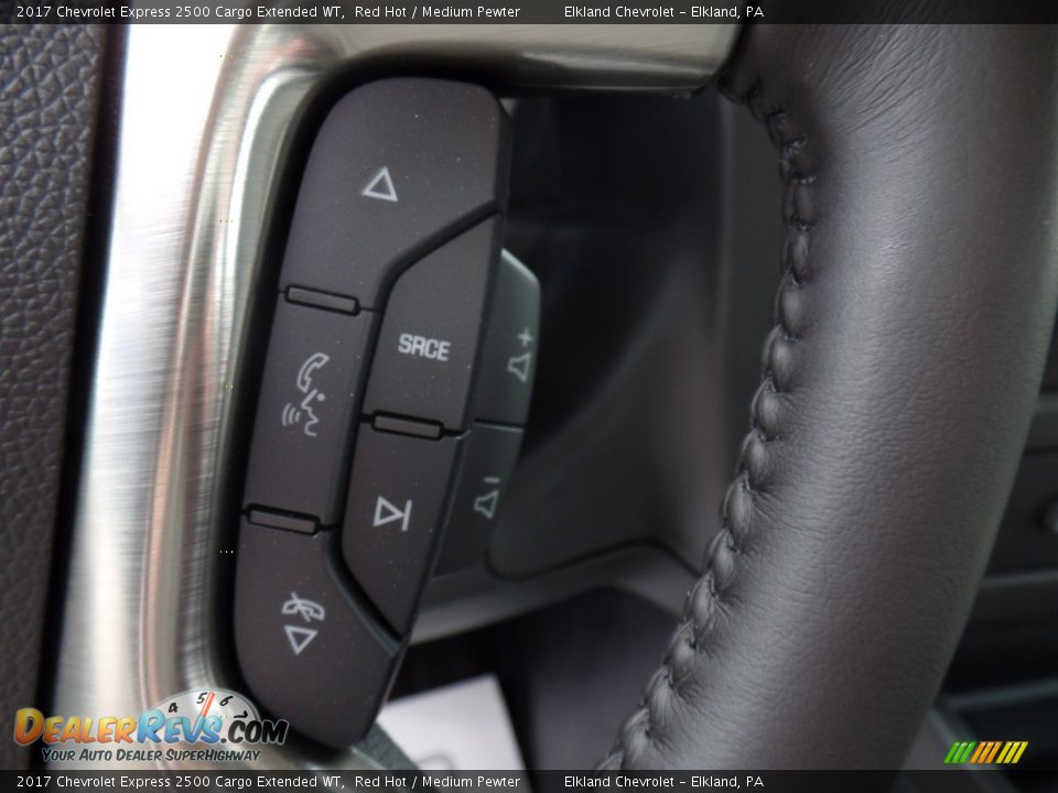 2017 Chevrolet Express 2500 Cargo Extended WT Red Hot / Medium Pewter Photo #20