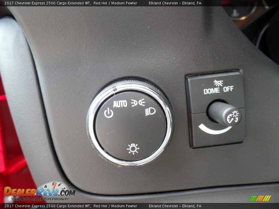 2017 Chevrolet Express 2500 Cargo Extended WT Red Hot / Medium Pewter Photo #22