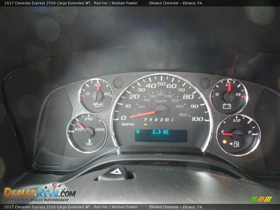 2017 Chevrolet Express 2500 Cargo Extended WT Red Hot / Medium Pewter Photo #23