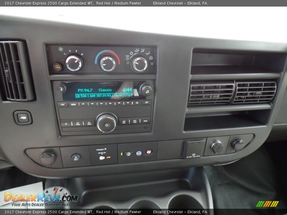 2017 Chevrolet Express 2500 Cargo Extended WT Red Hot / Medium Pewter Photo #24