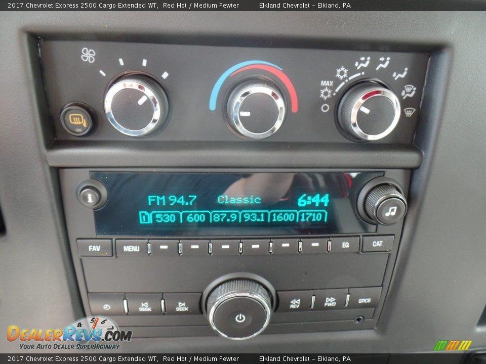 2017 Chevrolet Express 2500 Cargo Extended WT Red Hot / Medium Pewter Photo #25