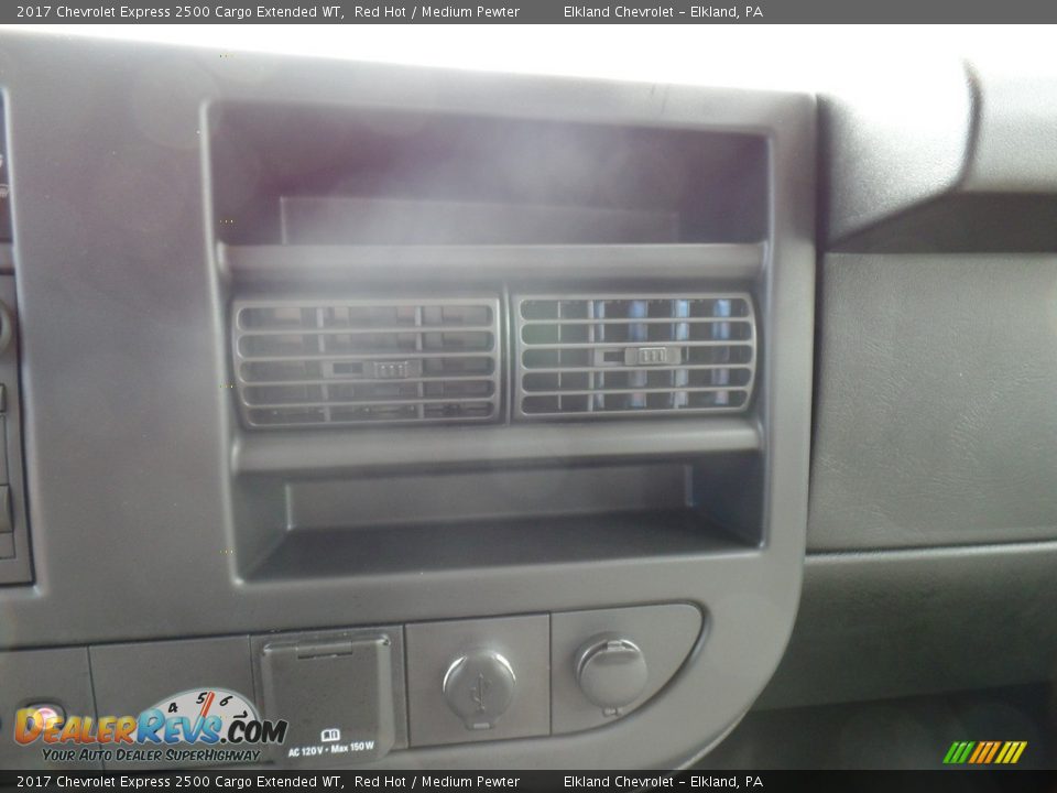 2017 Chevrolet Express 2500 Cargo Extended WT Red Hot / Medium Pewter Photo #28