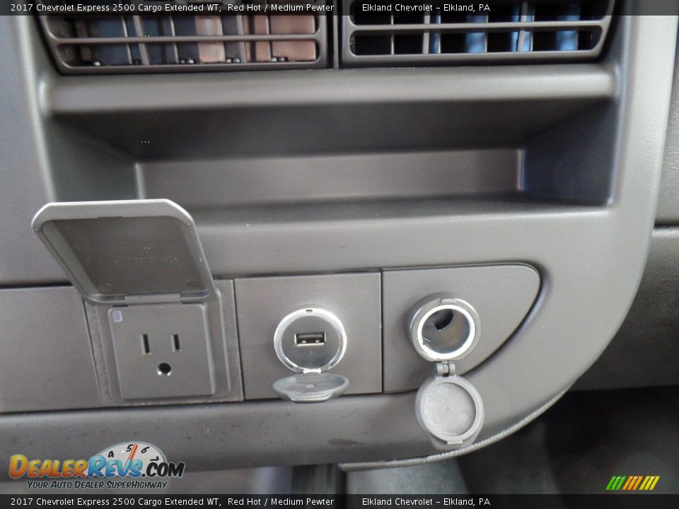 2017 Chevrolet Express 2500 Cargo Extended WT Red Hot / Medium Pewter Photo #29